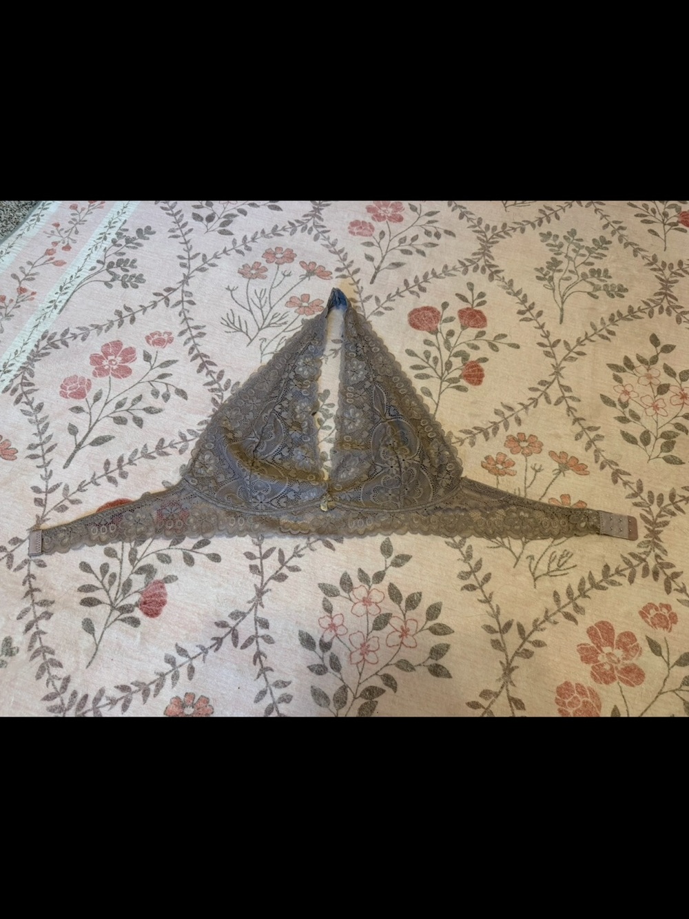 NWT Lace Halter Bralette in Taupe